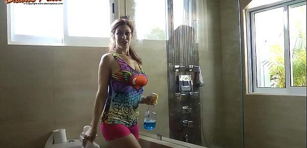  Dawn Allison Dawnsplace Milf with Natural 32ddd tits tease - Glass Cleaner